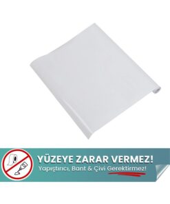 2 Adet 120 x 90 Cm Yapışkansız Statik Manyetik Akıllı Kağıt Tahta - Beyaz